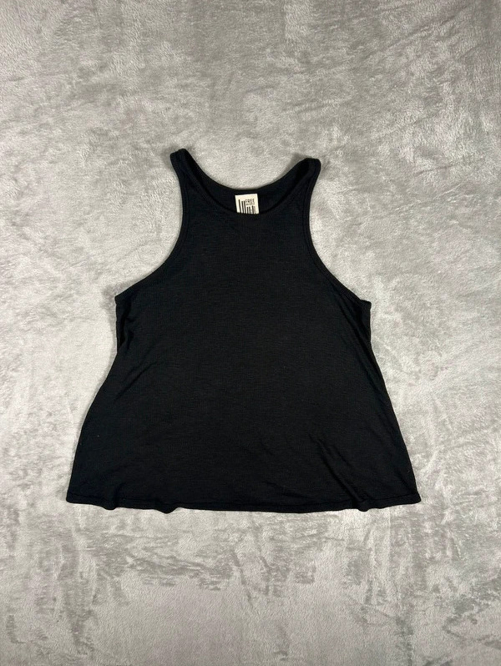 free people ribbed black tank top size M